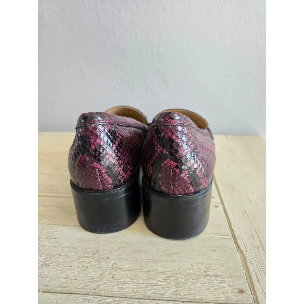 Naturalizer Women's Perla Snake Loafers Size 9 Multicolor Casual Flats